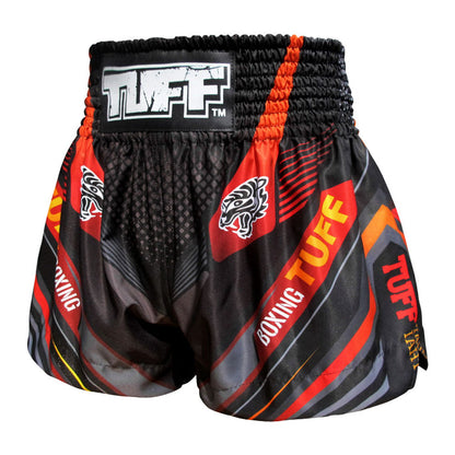 TUFF Muay Thai Shorts Boxing Trunks Traditional Style (TUF-MS611-BLK)