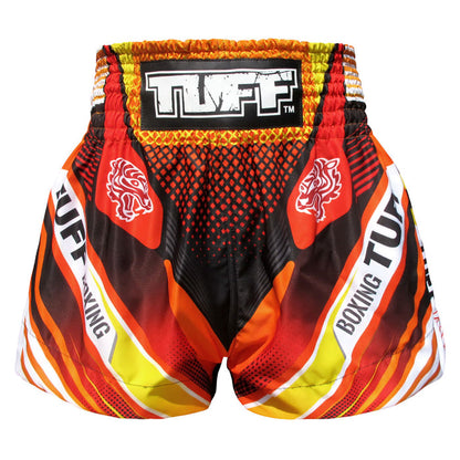 TUFF Muay Thai Shorts Boxing Trunks Traditional Style (TUF-MS611-RED)