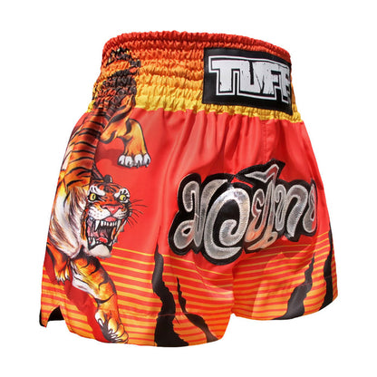 TUFF Muay Thai Shorts Boxing Trunks Traditional Style (TUF-MS614-RED)