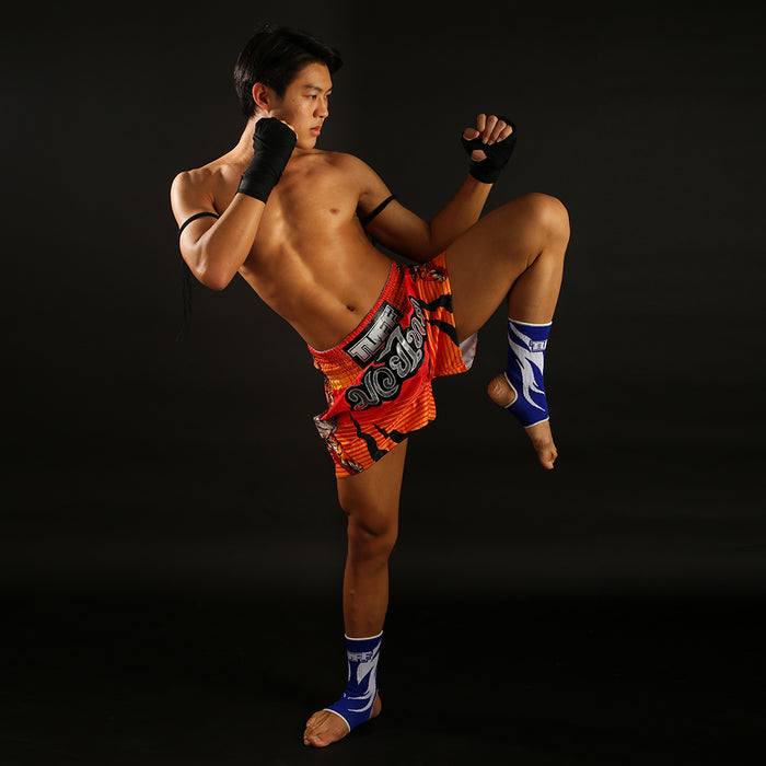 TUFF Muay Thai Shorts Boxing Trunks Traditional Style (TUF-MS614-RED)