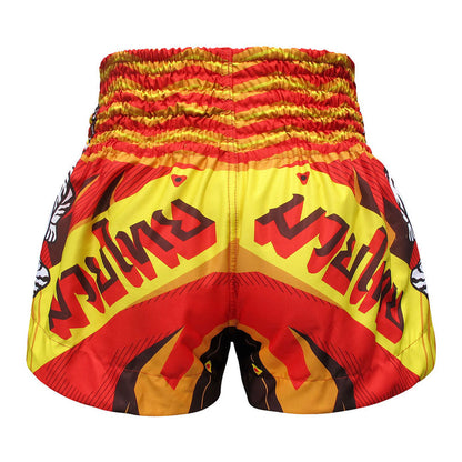 TUFF Muay Thai Shorts Boxing Trunks Traditional Style (TUF-MS616-RED)