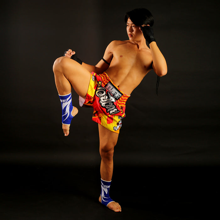TUFF Muay Thai Shorts Boxing Trunks Traditional Style (TUF-MS616-RED)