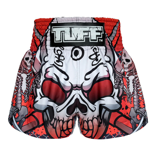 TUFF Muay Thai Shorts Boxing Trunks Traditional Style (TUF-MS619-BLK)