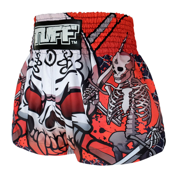 TUFF Muay Thai Shorts Boxing Trunks Traditional Style (TUF-MS619-BLK)