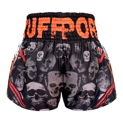 TUFF Muay Thai Shorts Boxing Trunks Traditional Style (TUF-MS620-BLK)