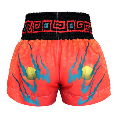 TUFF Muay Thai Shorts Boxing Trunks Traditional Style (TUF-MS622-RED)