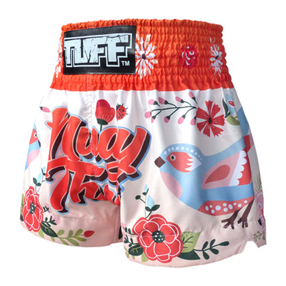 TUFF Muay Thai Shorts Boxing Trunks Traditional Style (TUF-MS633-ORG)