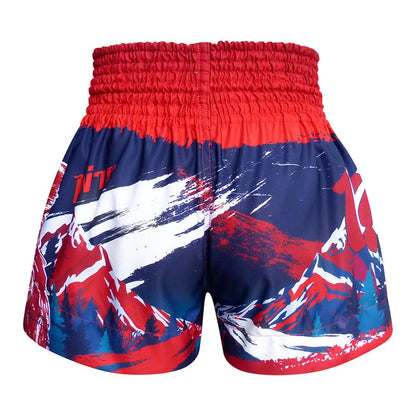 TUFF Muay Thai Shorts Boxing Trunks Traditional Style (TUF-MS635-NVB)