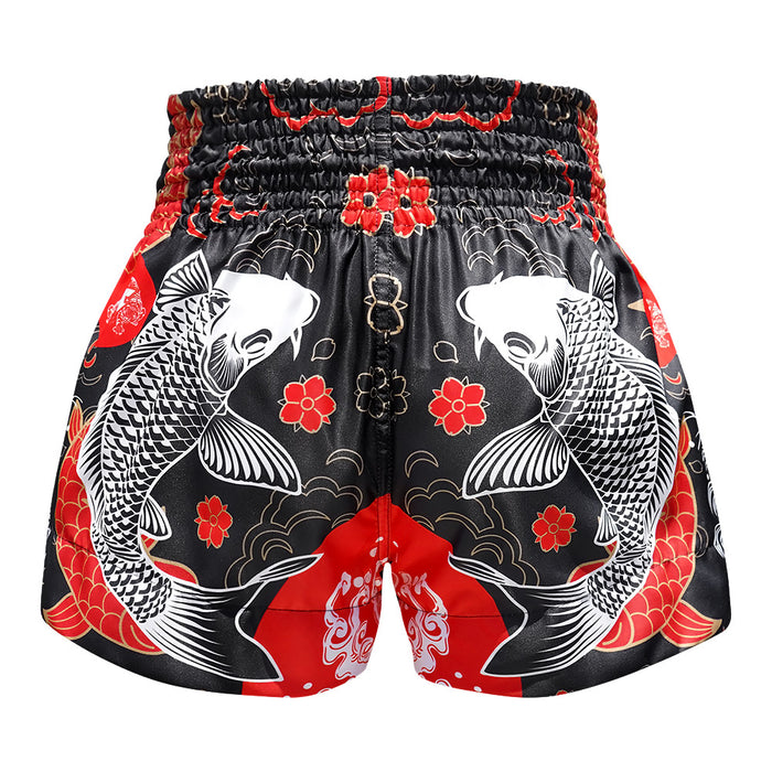 TUFF Muay Thai Shorts Boxing Trunks Traditional Style (TUF-MS638-BLK)