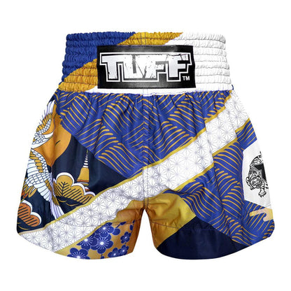 TUFF Muay Thai Shorts Boxing Trunks Traditional Style (TUF-MS651-BLU)