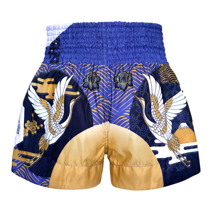 TUFF Muay Thai Shorts Boxing Trunks Traditional Style (TUF-MS651-BLU)