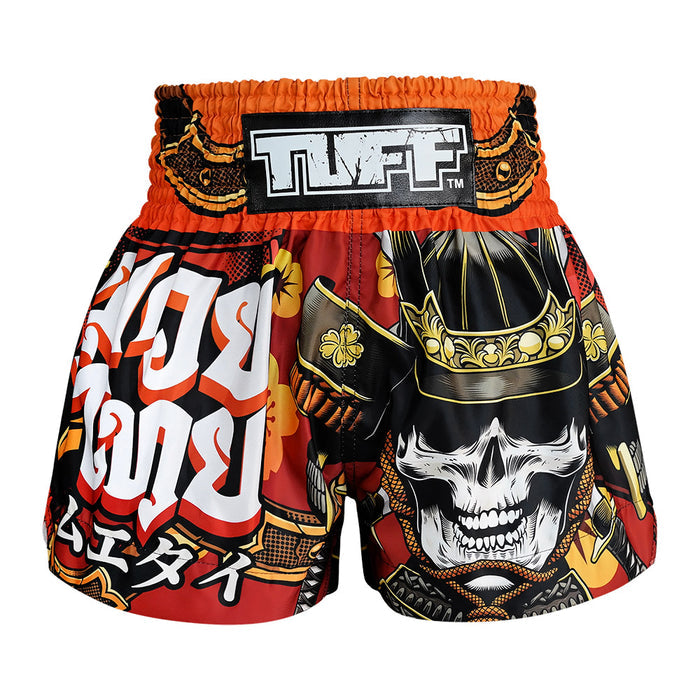 TUFF Muay Thai Shorts Boxing Trunks Traditional Style (TUF-MS658-RED)