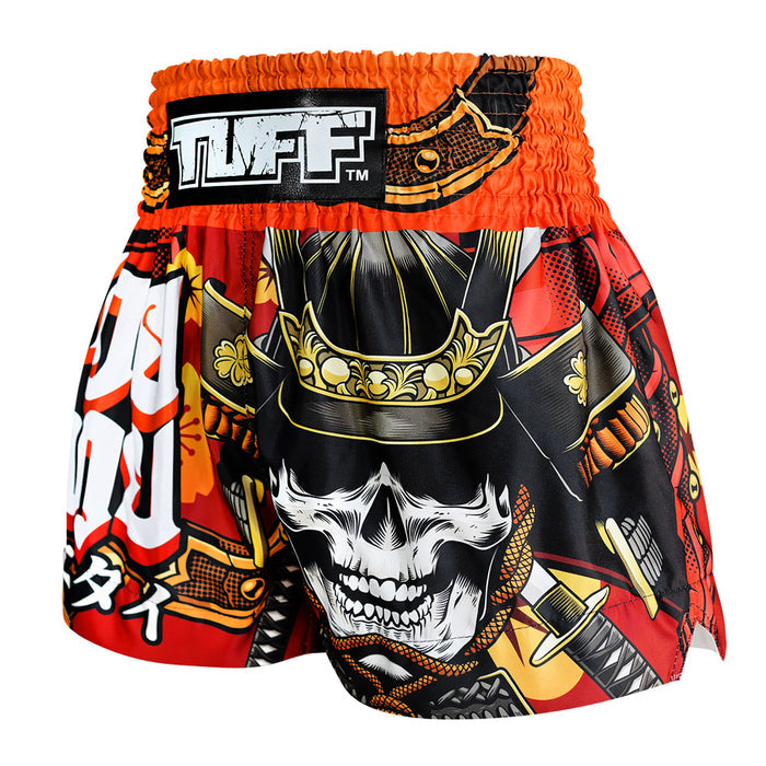 TUFF Muay Thai Shorts Boxing Trunks Traditional Style (TUF-MS658-RED)