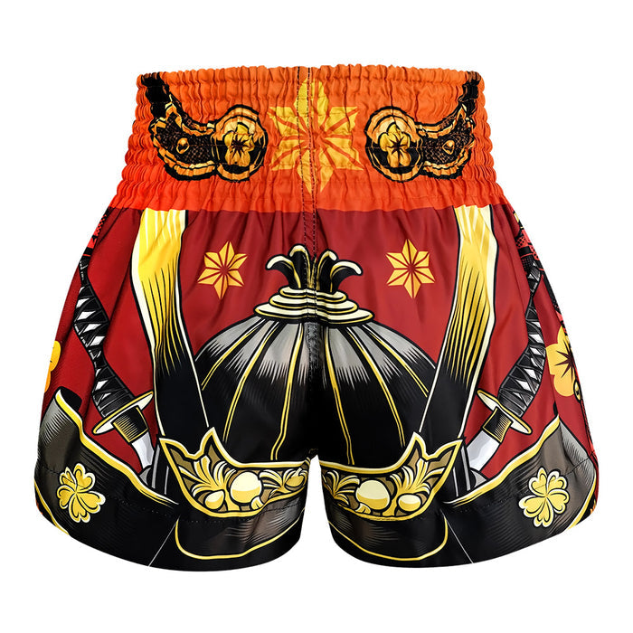 TUFF Muay Thai Shorts Boxing Trunks Traditional Style (TUF-MS658-RED)