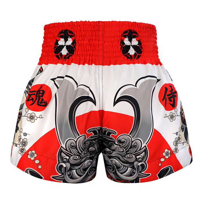 TUFF Muay Thai Shorts Boxing Trunks Traditional Style (TUF-MS659-WHT)