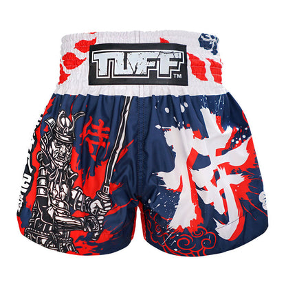 TUFF Muay Thai Shorts Boxing Trunks Traditional Style (TUF-MS661-BLK)