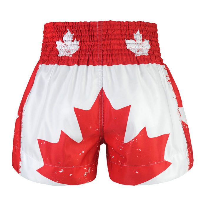 TUFF Muay Thai Shorts Boxing Trunks Traditional Style (TUF-MS665-WHT)
