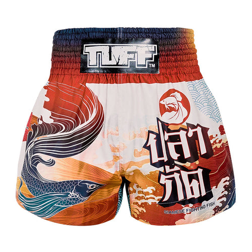 TUFF Muay Thai Shorts Boxing Trunks Traditional Style (TUF-MS670-RED)