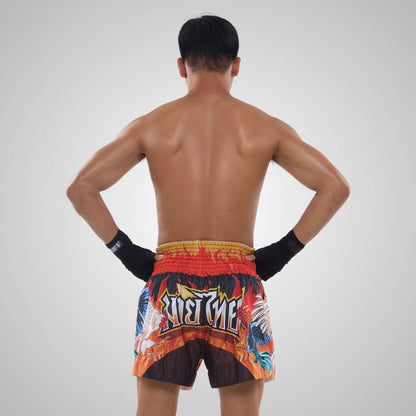 TUFF Muay Thai Shorts Boxing Trunks Traditional Style (TUF-MS675-ORG)