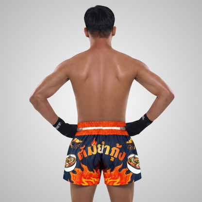 TUFFPAYAK Muay Thai Shorts Boxing Trunks Traditional Style (TPY-MS002-NVB)