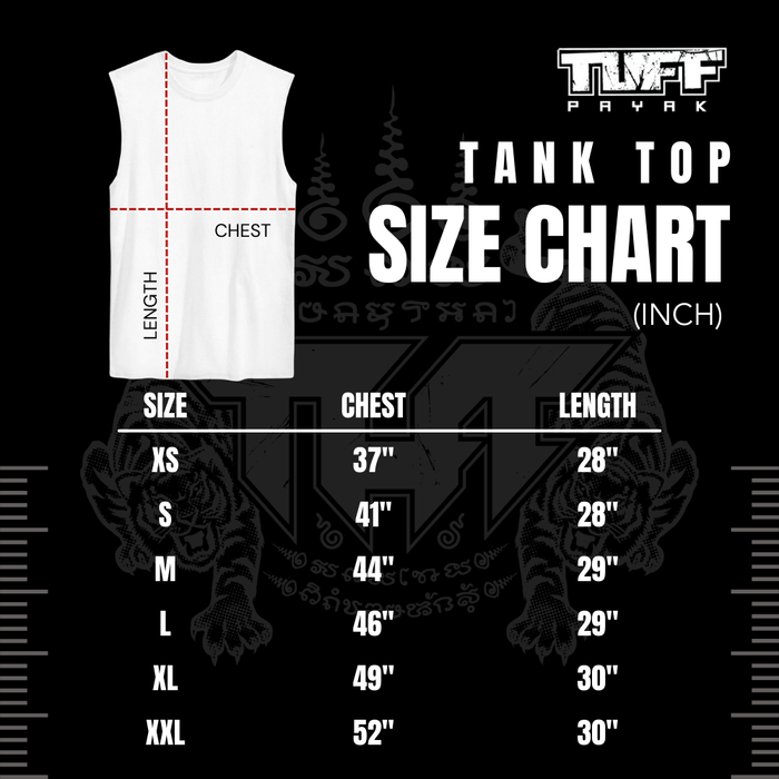 TUFFPAYAK Muay Thai Tank Top Boxing Sleeveless Vest Gym Jersey (TPY-TT008)