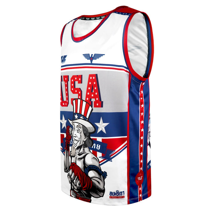 TUFFPAYAK Muay Thai Tank Top Boxing Sleeveless Vest Gym Jersey (TPY-TT014)
