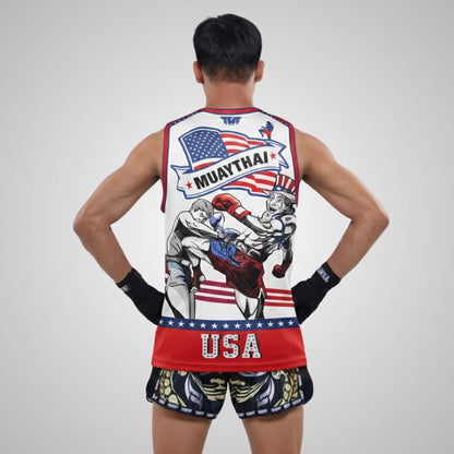 TUFFPAYAK Muay Thai Tank Top Boxing Sleeveless Vest Gym Jersey (TPY-TT014)