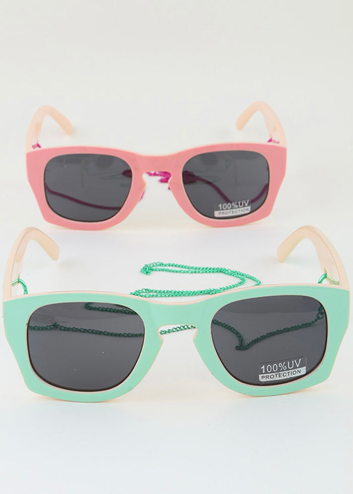 Two-Toned Chain Sunglasses