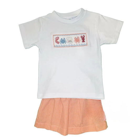 Under The Sea Smocked Tom Short Set