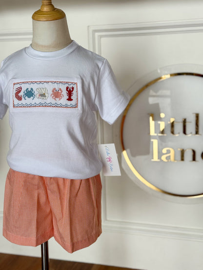 Under The Sea Smocked Tom Short Set