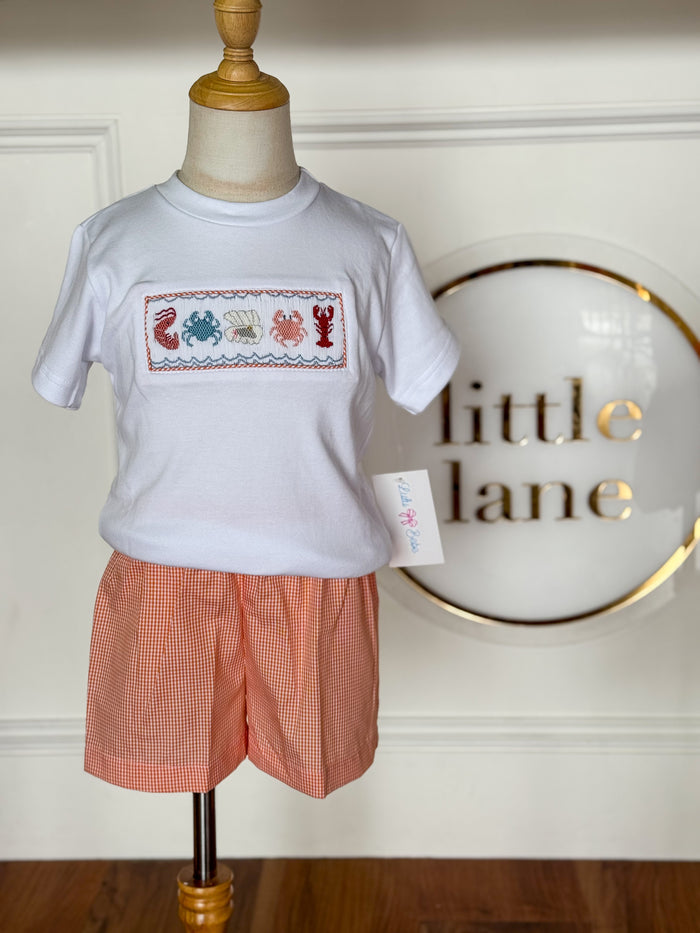 Under The Sea Smocked Tom Short Set