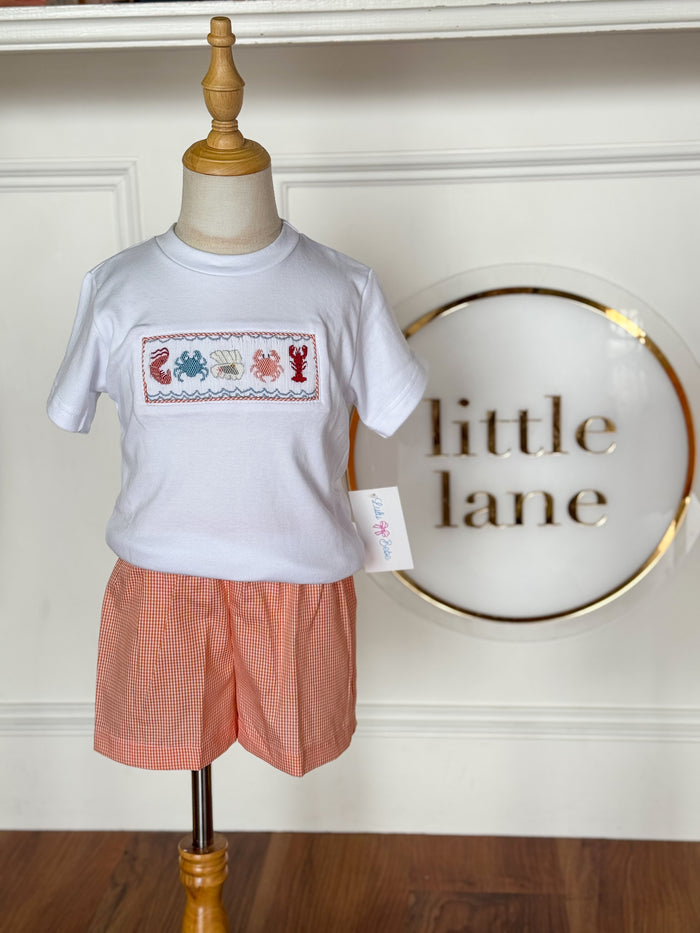 Under The Sea Smocked Tom Short Set