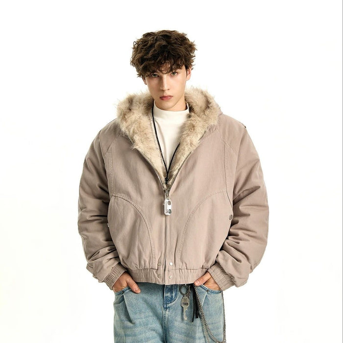 Unisex Hooded Furry Coat – Ultra-Warm Street Style