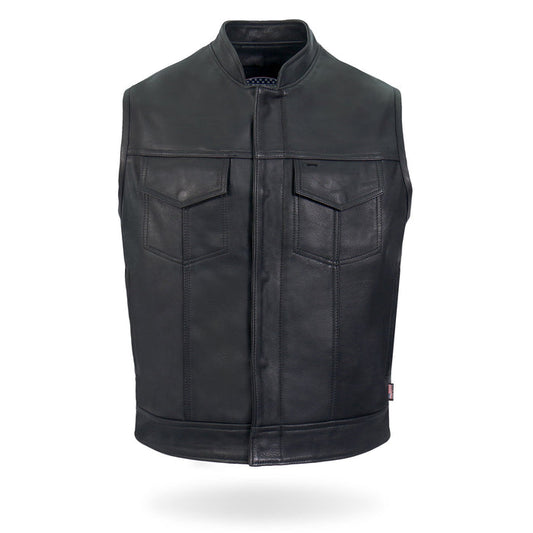 USA Made Chaos Vest: • Made in the USA• Made from Premium Naked Cowhide Leather• Fully Lined• Full Zipper &amp; Snap Front •