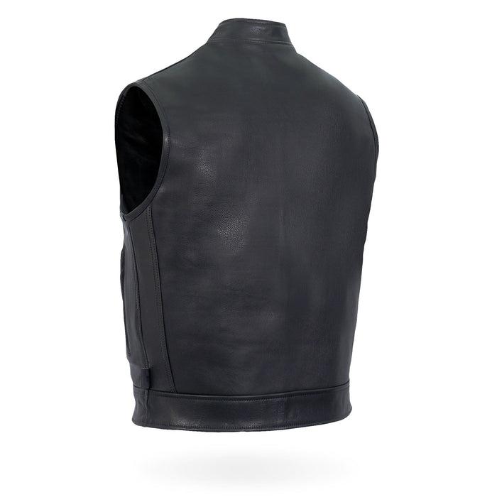 USA Made Chaos Vest: • Made in the USA• Made from Premium Naked Cowhide Leather• Fully Lined• Full Zipper &amp; Snap Front •