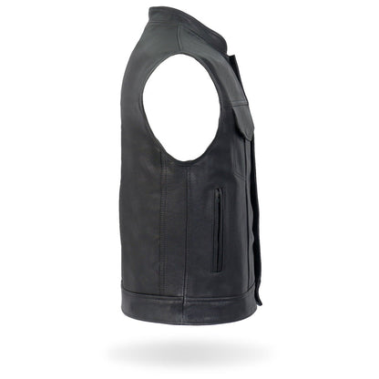 USA Made Chaos Vest: • Made in the USA• Made from Premium Naked Cowhide Leather• Fully Lined• Full Zipper &amp; Snap Front •