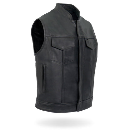 USA Made Chaos Vest: • Made in the USA• Made from Premium Naked Cowhide Leather• Fully Lined• Full Zipper &amp; Snap Front •