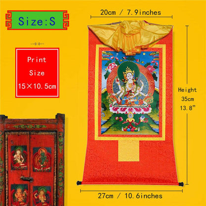 Usnisa Vijaya - Crown Superb Victory Dharani - Tibetan thangka painting, view 6