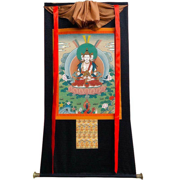 Vairocana - Mahavairocana - Tibetan thangka painting, view 8
