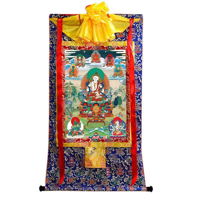 Vajrasattva - Tibetan thangka painting, view 4