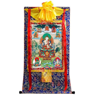 Vajrasattva - Tibetan thangka painting, view 4