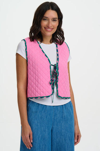 Vander Quilted Waistcoat (Navy/Heart)