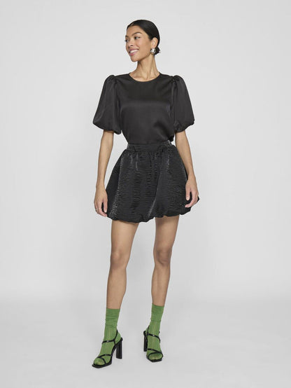 Vanessa Puff Sleeve Top (Black)