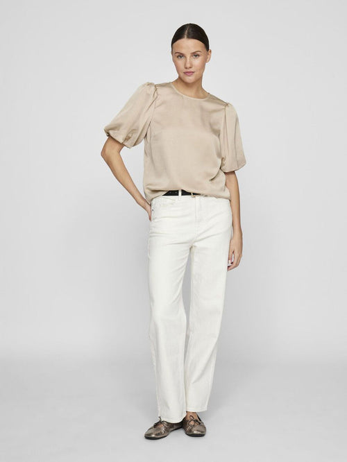 Vanessa Puff Sleeve Top (Cement)