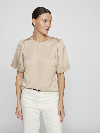 Vanessa Puff Sleeve Top (Cement)