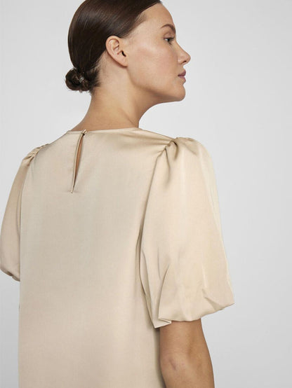 Vanessa Puff Sleeve Top (Cement)