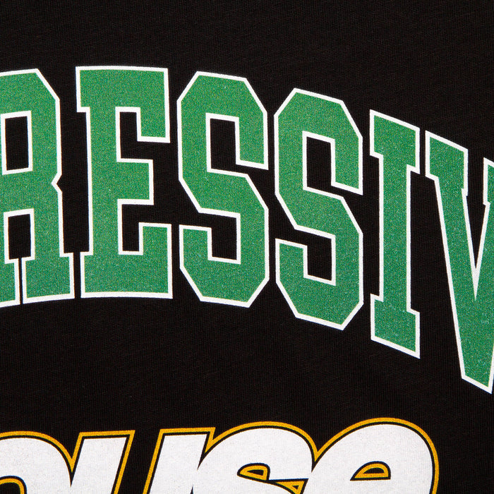 Varsity Progressive House Front Print - Tshirt - Black