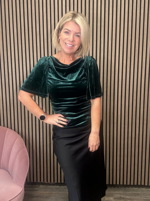Velma Velour Top (Scarab)
