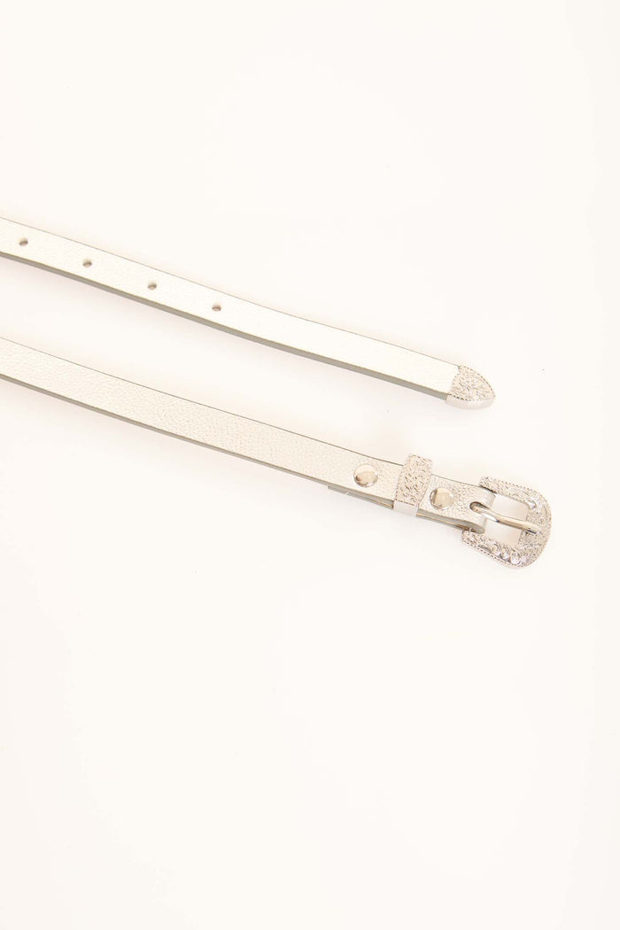 Vintage Western Buckle Slim Belt