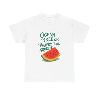 Watermelon Summer Tee – Unisex Cotton Beach Shirt